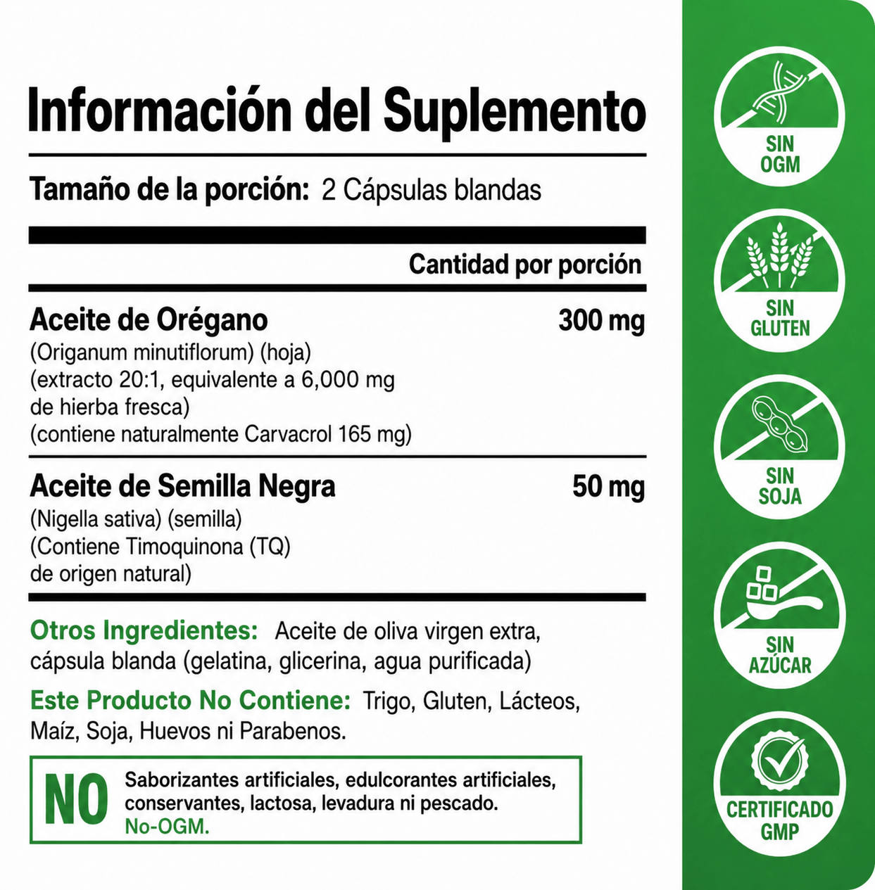 Aceite de Orégano (60 cápsulas)