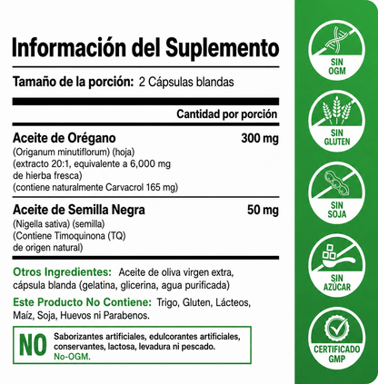 Aceite de Orégano (60 cápsulas)